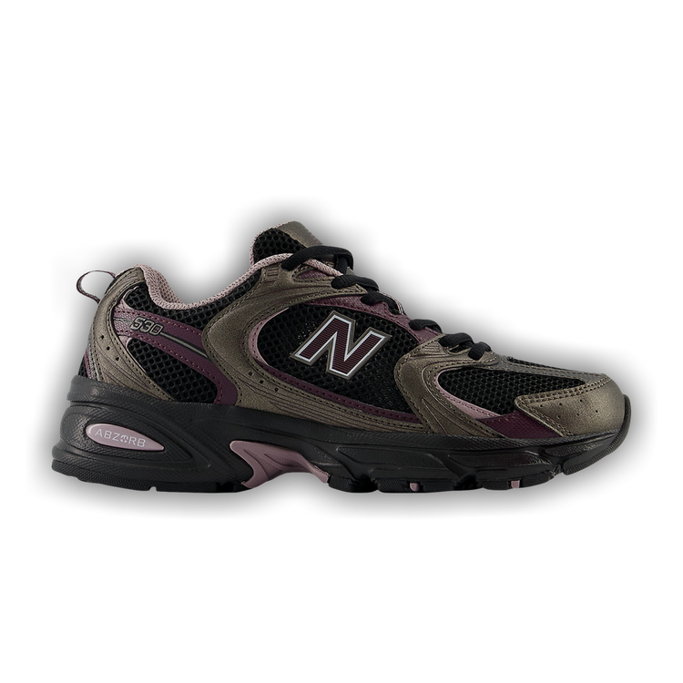 New Balance 530 Black Metallic Plum Brown